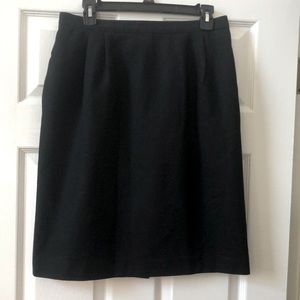Pleated wool blend skirt, size 12. Vintage women’s workwear.